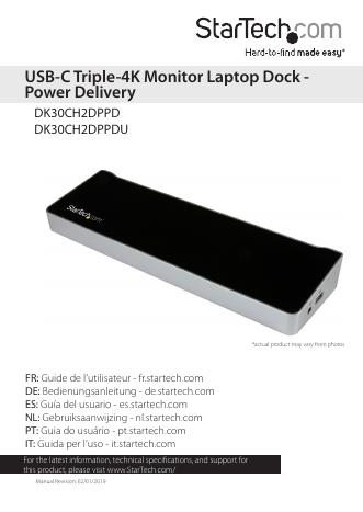 DK30CH2DPPD DK30CH2DPPDU USB-C Triple-4K Monitor Laptop Dock - Power Delivery说明书