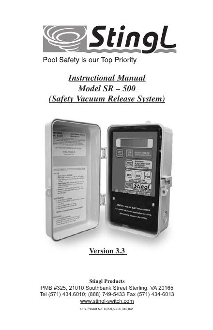 Stingl-Switch Model SR-500安全真空释放系统说明书