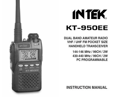 INTEK KT-950EE双频业余无线电设备使用说明书