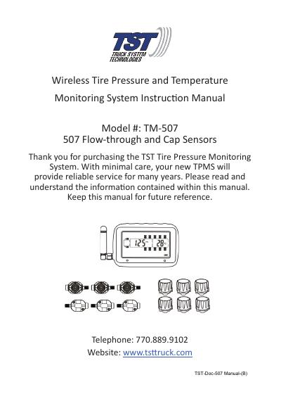 TST 507无线胎压监测系统使用说明书