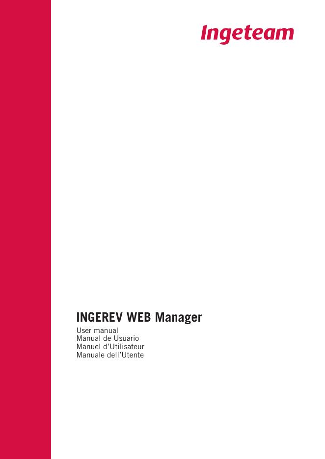INGEREV WEB Manager使用说明书