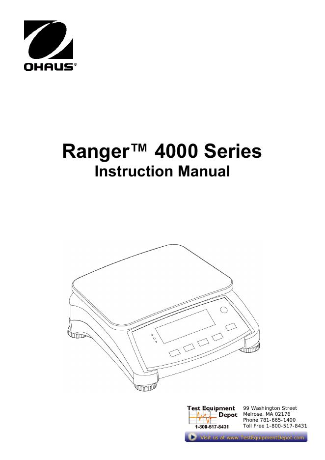 Ranger™ 4000系列说明书