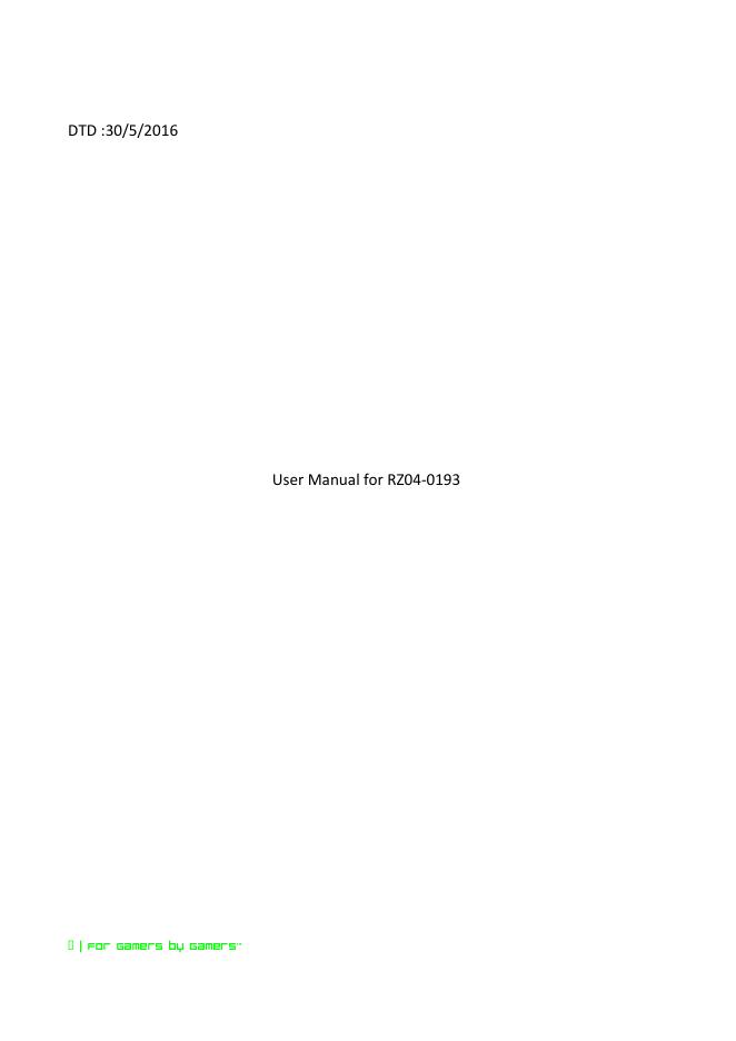 雷蛇RZ04-0193耳机使用说明书