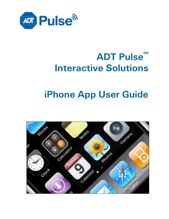 ADT Pulse SM Interactive Solutions iPhone App使用说明书