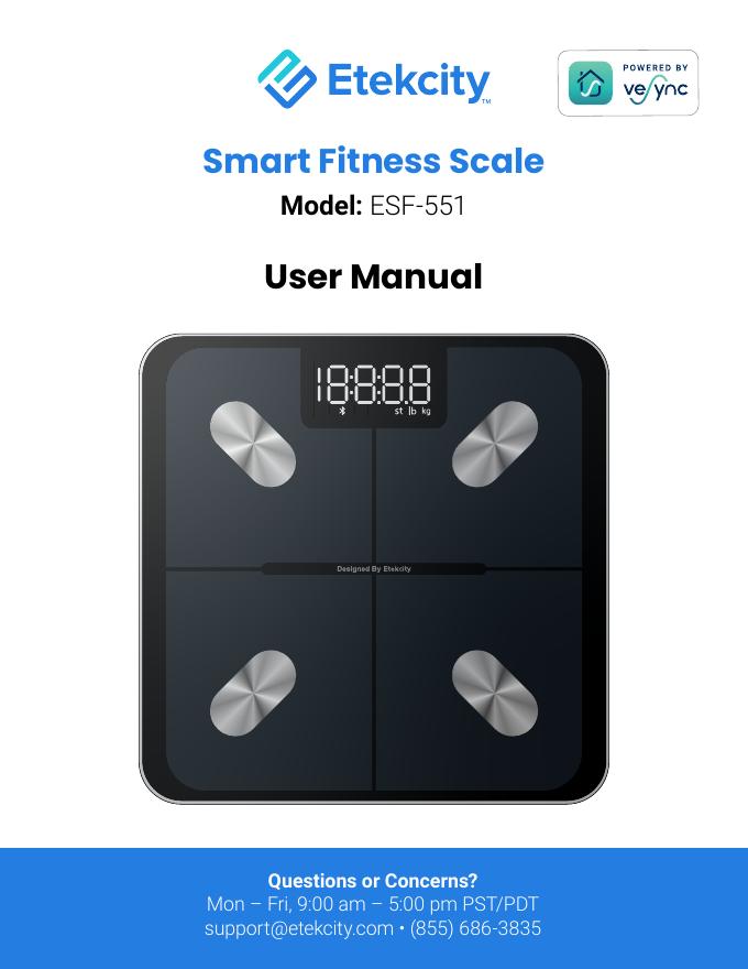Etekcity 智能体重秤使用说明书