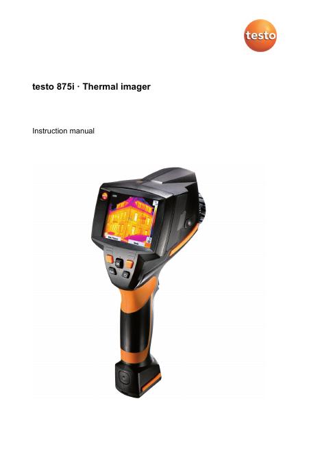 testo 875i热像仪说明书