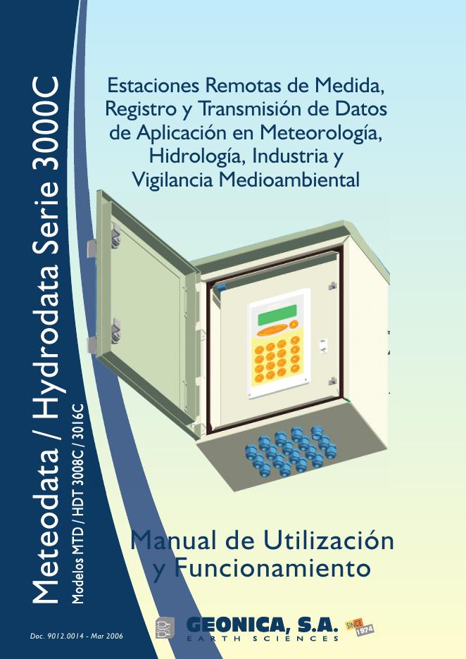 Meteodata/Hydrodata系列3000C型号MTD/HDT 3008C/3016C气象站使用说明书