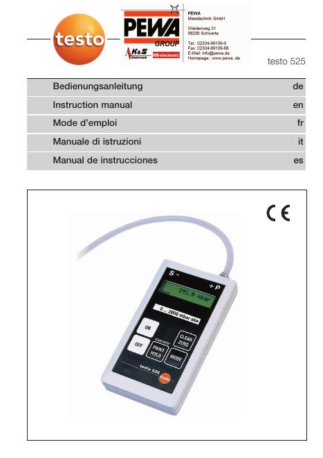 testo 525说明书