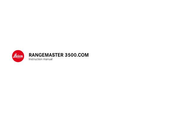 徕卡测距仪3500.COM说明书