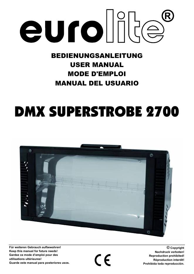 DMX SUPERSTROBE 2700说明书