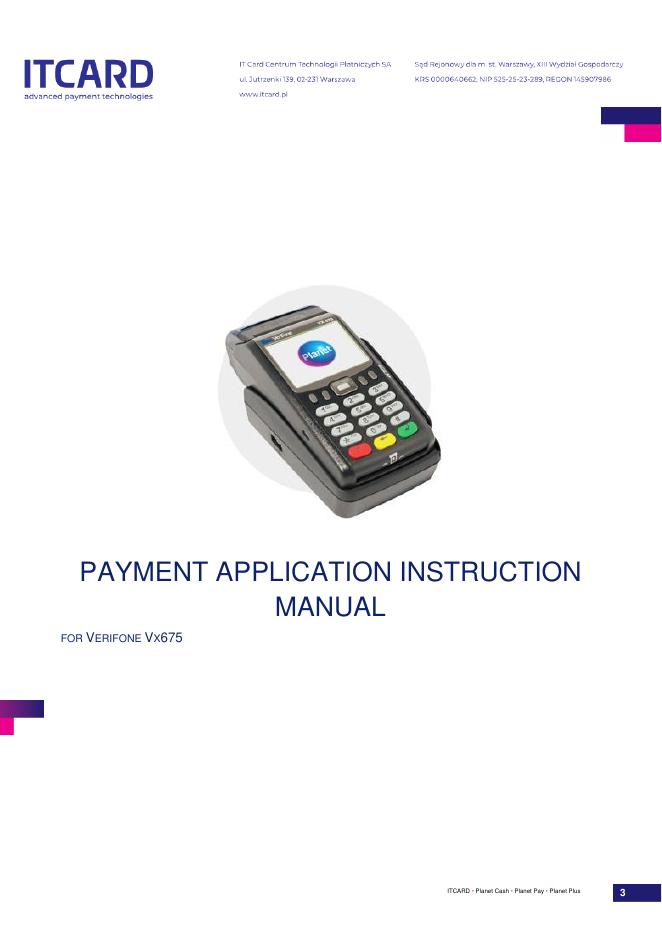 ITCARD•Planet Cash•Planet Pay•Planet Plus 3支付应用程序说明书