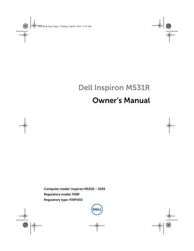 戴尔Inspiron M531R说明书