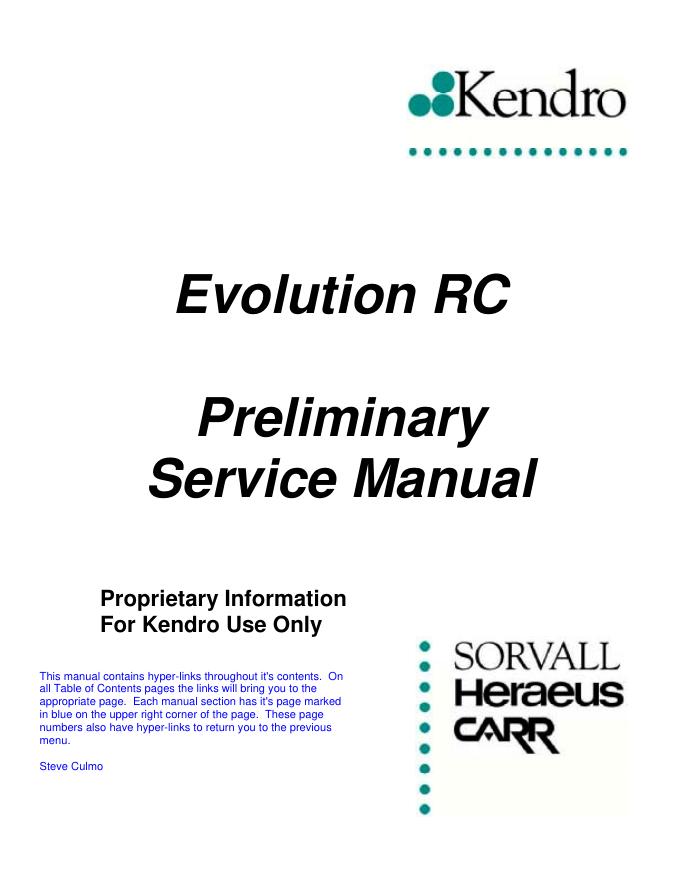 SORVALL Evolution RC 高速离心机操作说明