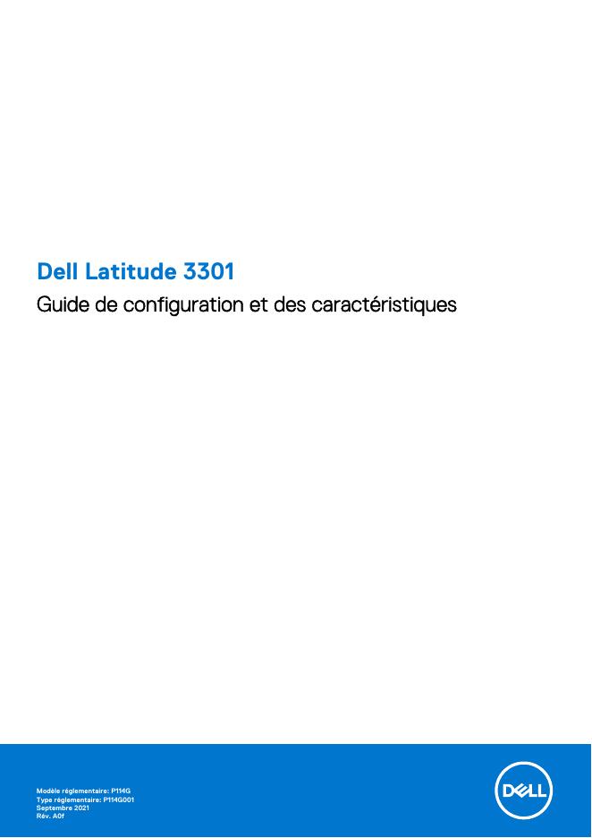 戴尔Latitude 3301笔记本电脑使用说明书