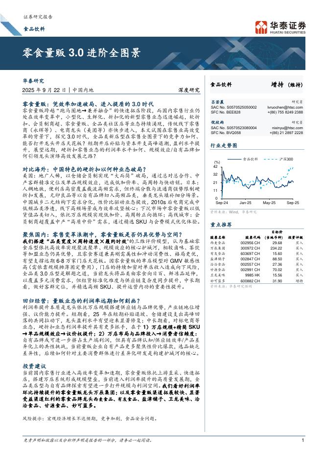 华泰证券：零食量贩3.0进阶全图景海报