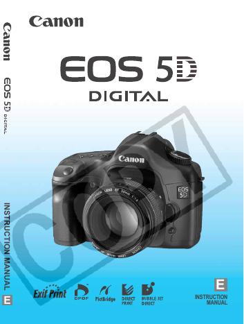 Canon EOS 5D 使用手册(1)