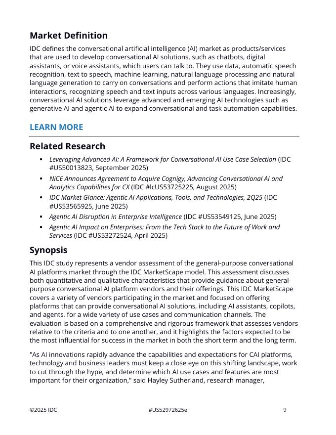 Talkdesk：2025年全球通用对话型人工智能平台供应商评估报告（英文版）_第9页