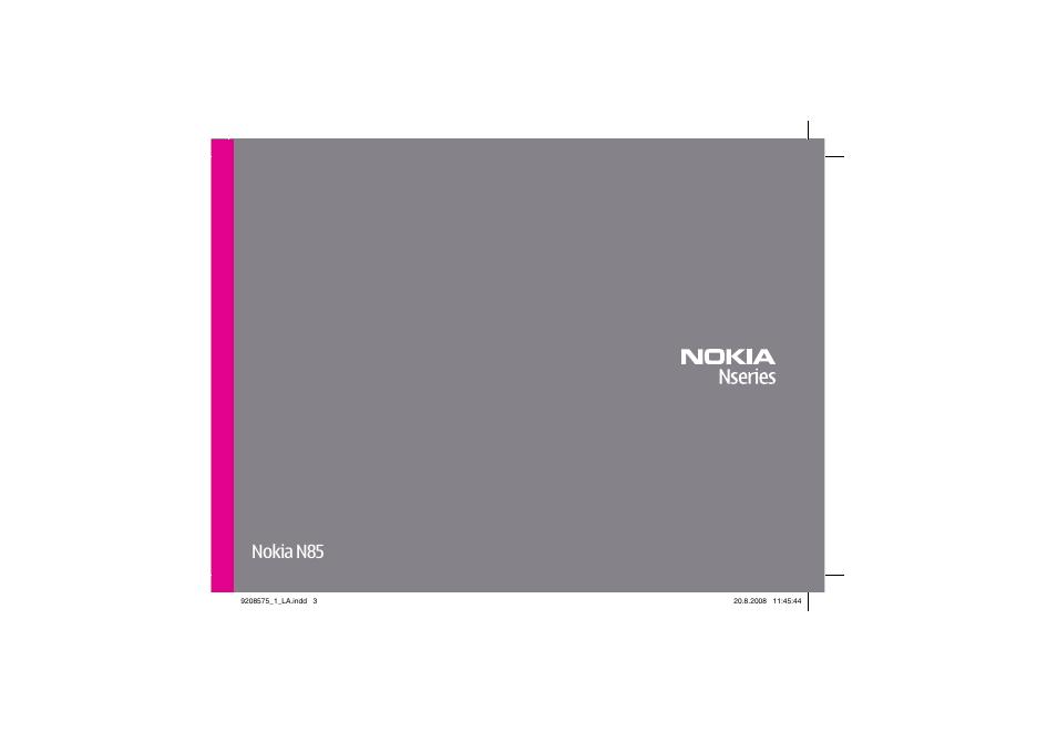 Nokia N85 用户手册(3)