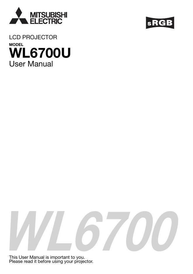MISUBISHI ELECTRIC WL6700U 用户手册