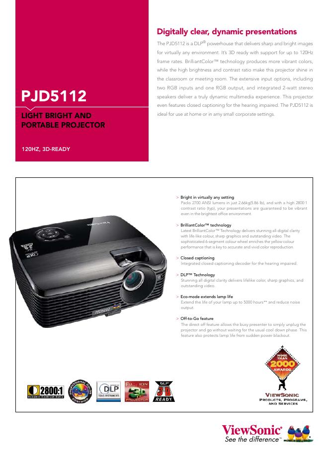 ViewSonic PJD5112 使用手册