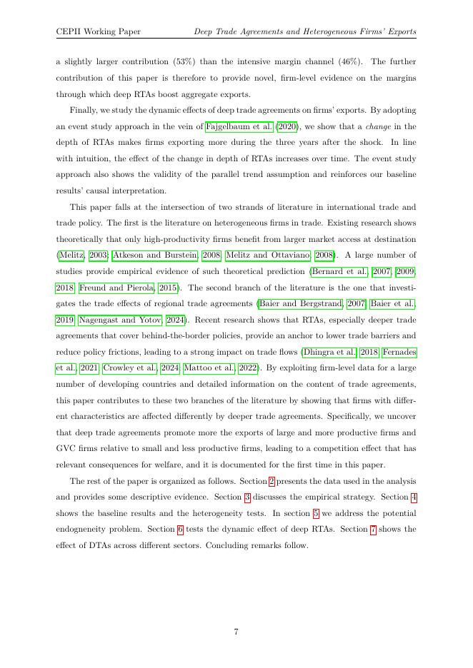 法国预测与国际信息中心：深度贸易协定与异质企业出口（英文版）_第7页