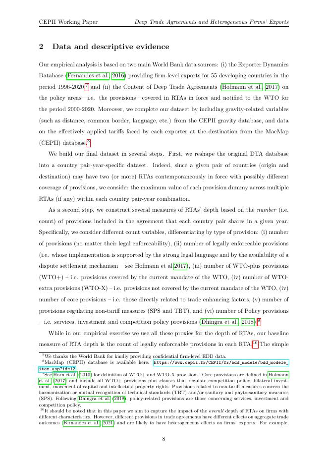 法国预测与国际信息中心：深度贸易协定与异质企业出口（英文版）_第8页