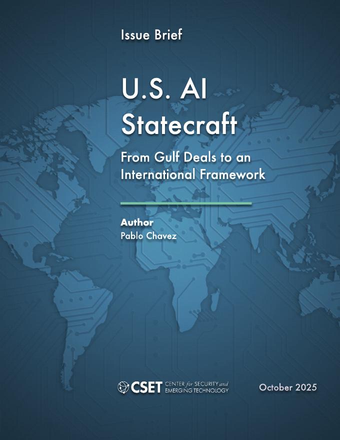 CSET：2025年美国人工智能国家政策-从海湾协议到国际框架报告（英文版）海报
