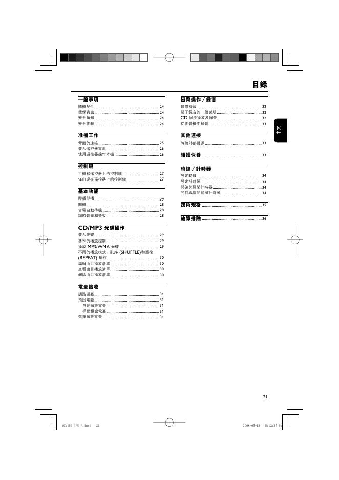 飞利浦 MCM159 用户手册