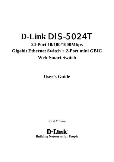D-LI8NK DIS-5024T 用户手册