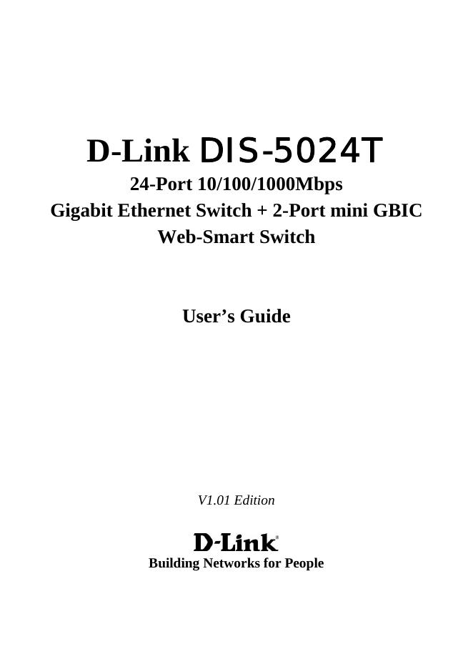 D-LINK DIS-5024T 用户手册