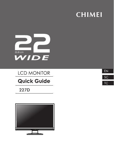 CHIMEI 22 WIDE LCDMONITOR 227D 用户手册