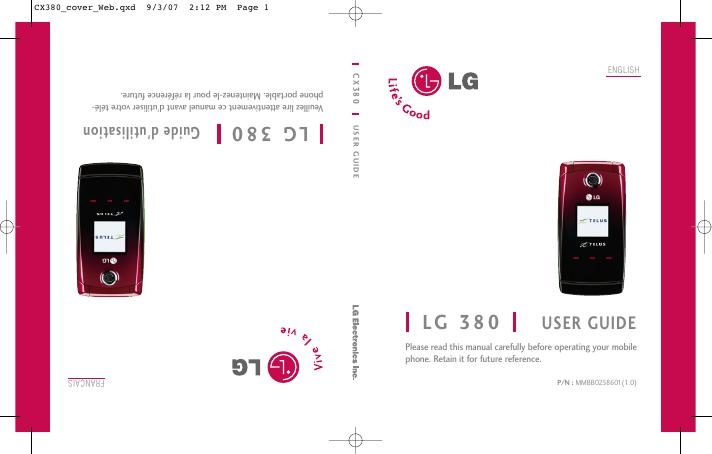 LG 380 用户手册