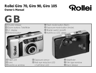 Rollei Giro70/90/105相机 使用手册