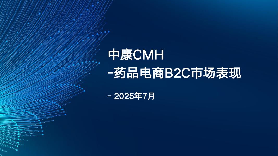 中康有数：2025年7月药品电商B2C市场表现报告海报