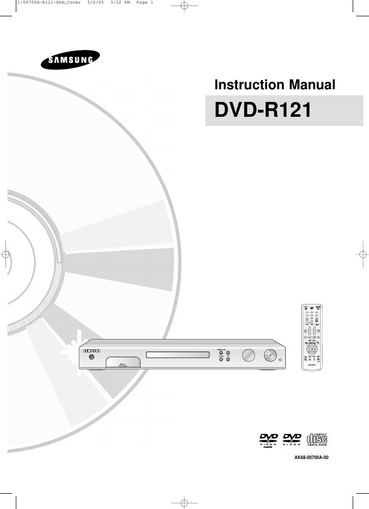 三星 DVD-R121 DVD播放机 操作手册