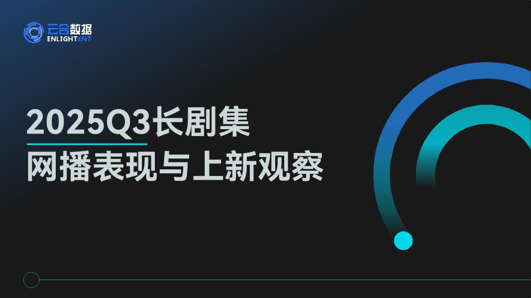云合数据：2025年Q3长剧集网播表现与上新观察报告海报
