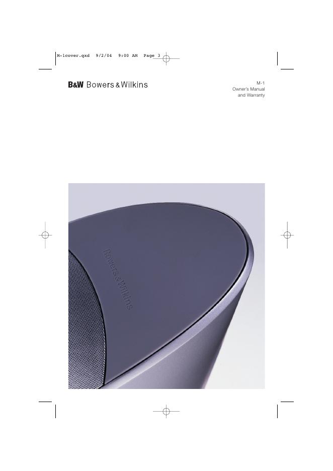 Bowers&Wilkins M-1 用户手册