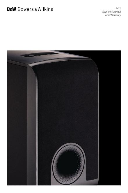 Bowers&Wilkins AS1 用户手册