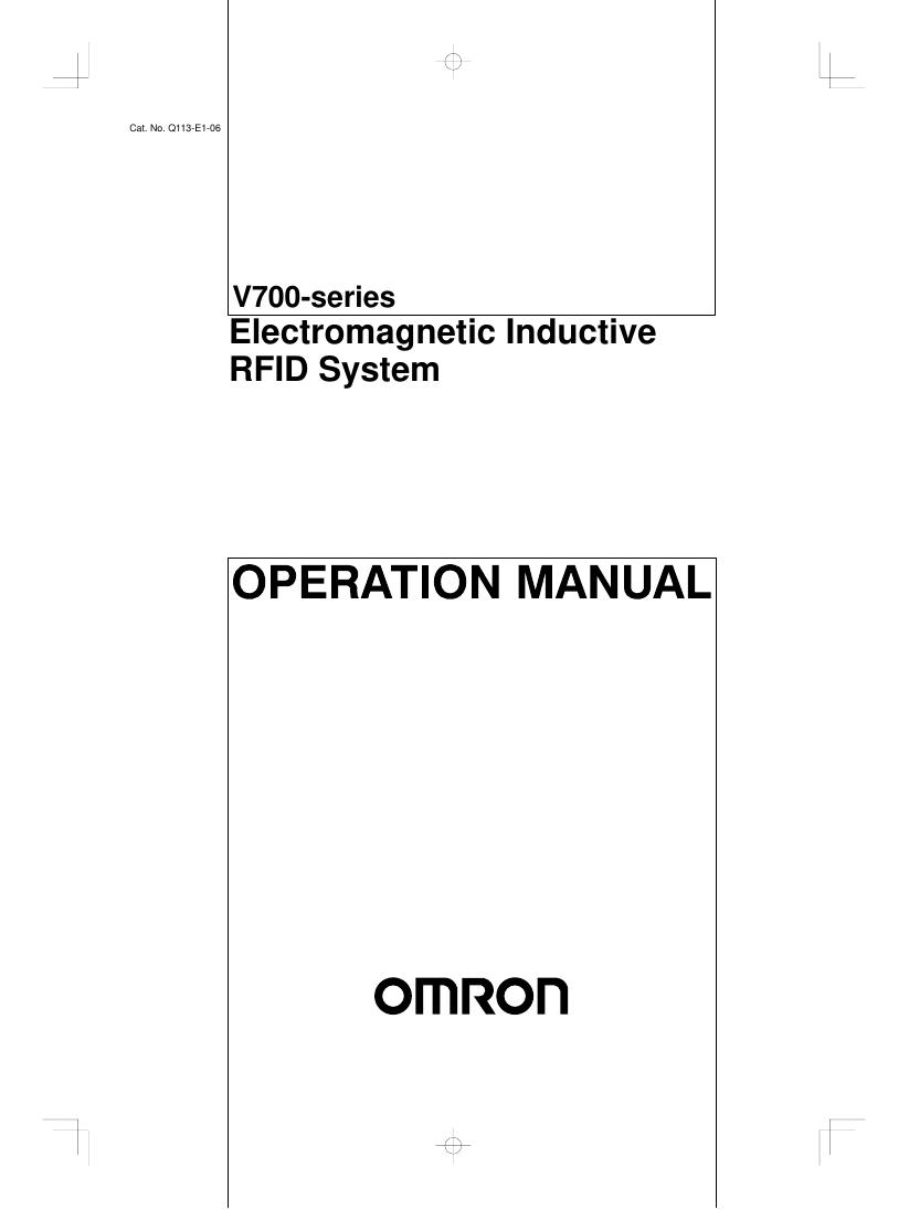 欧姆龙 V700 系列 Electromagnetic Inductive RFID System 使用手册