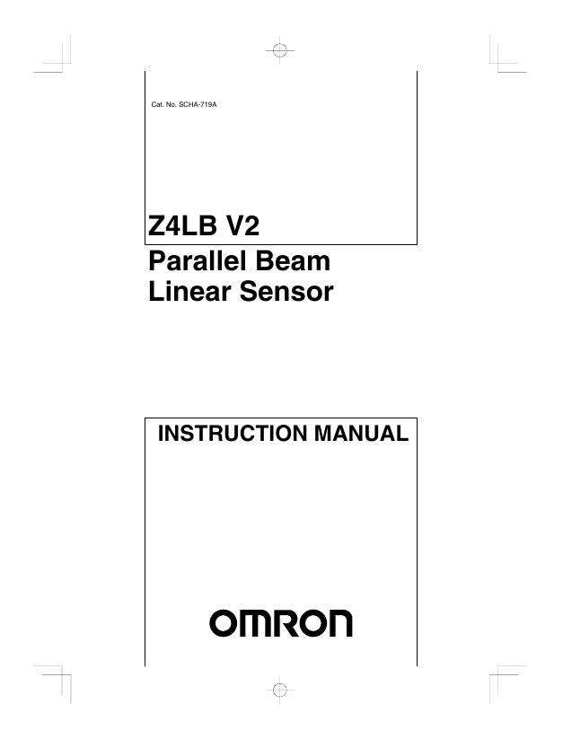 欧姆龙 Z4LB V2 Parallel Beam Linear Sensor 安装手册