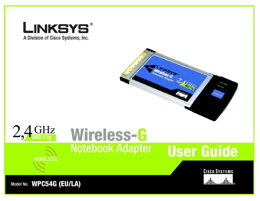 LINKSYS WPC54G(EU/LA)用户手册