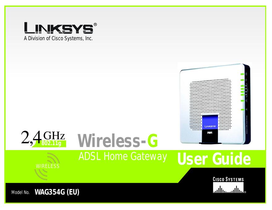 LINKSYS WAG354G(EU)用户手册