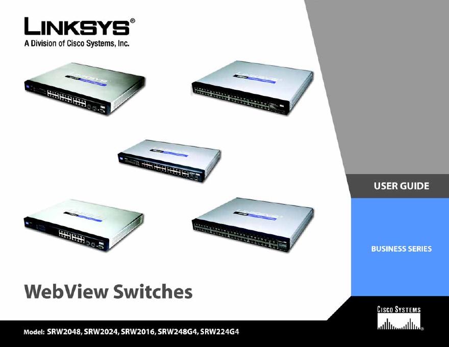 LINKSYS SRW2048/2024/2016/248G4/224G4交换机 用户手册