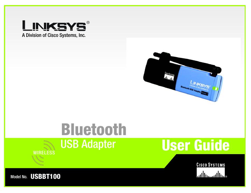 LINKSYS USBBT100 用户手册
