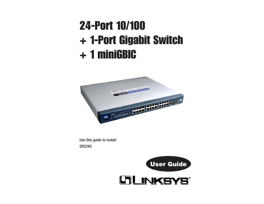 LINKSYS SR224G交换机 用户手册