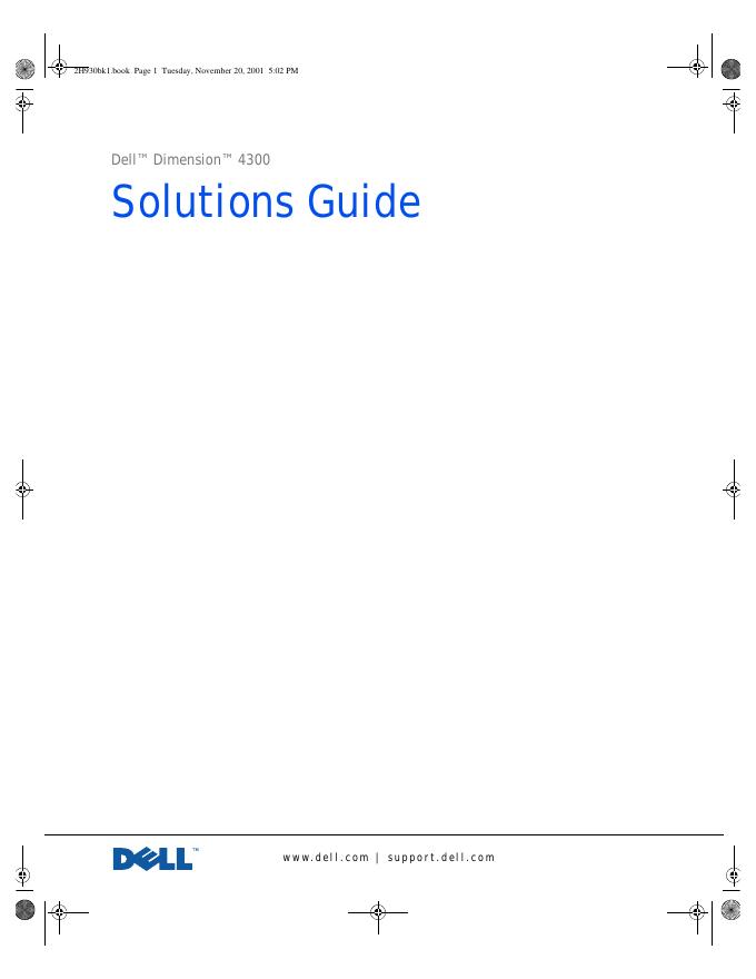 DELL Dimension 4300 用户手册