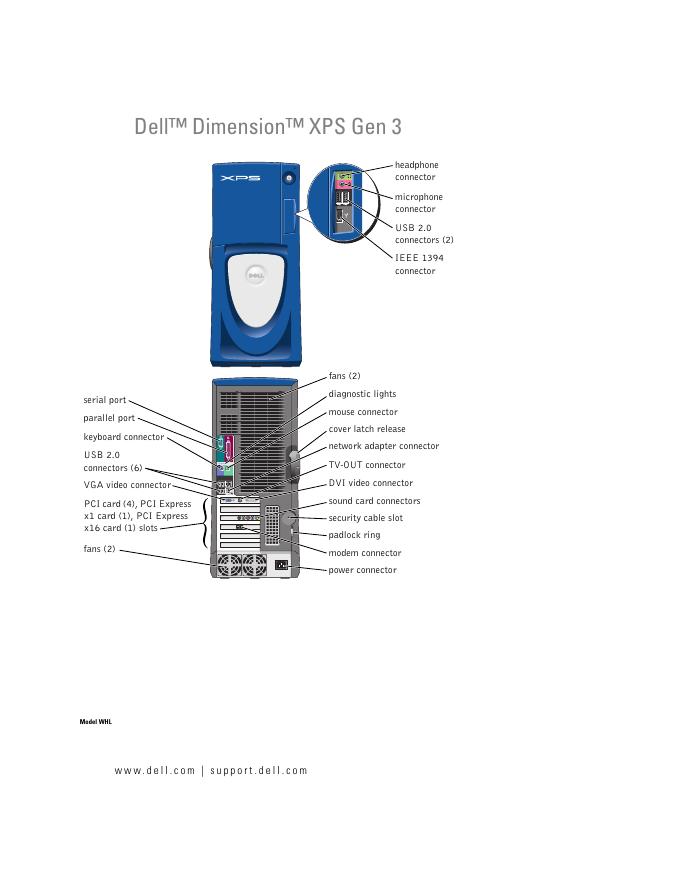 Dell Dimension XPS Gen 3 用户手册