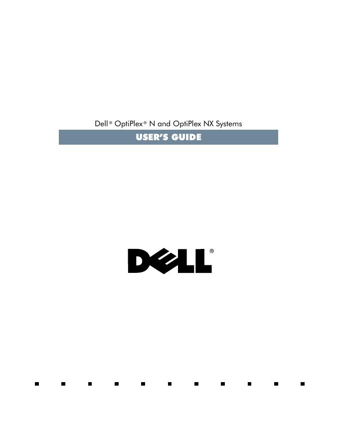 DELL OptiPlex N/NX Systems 用户手册