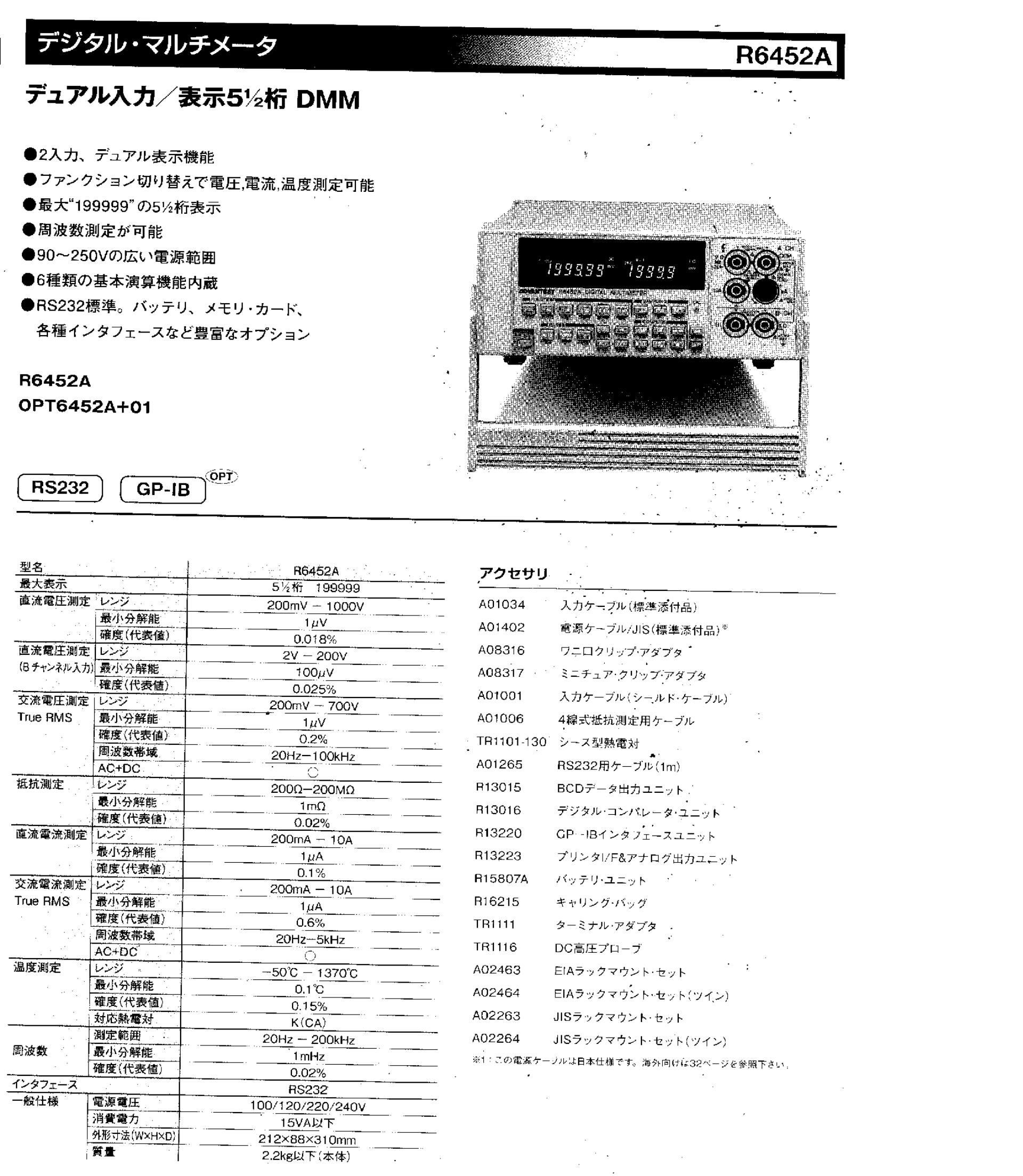 R6452A 规格手册