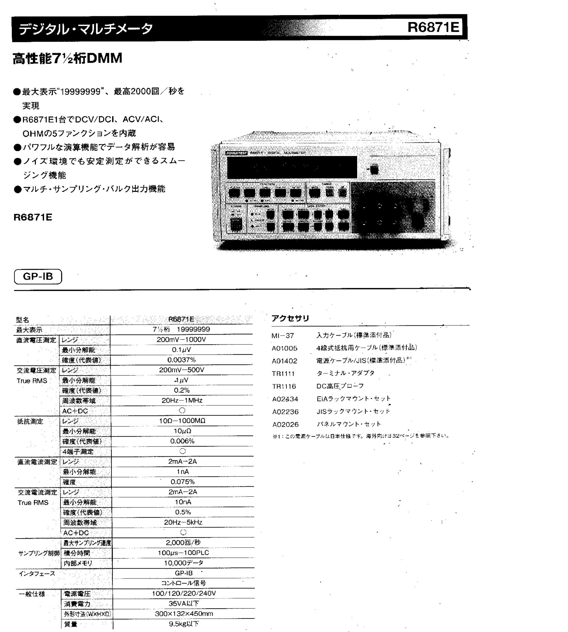 R6871E 规格手册